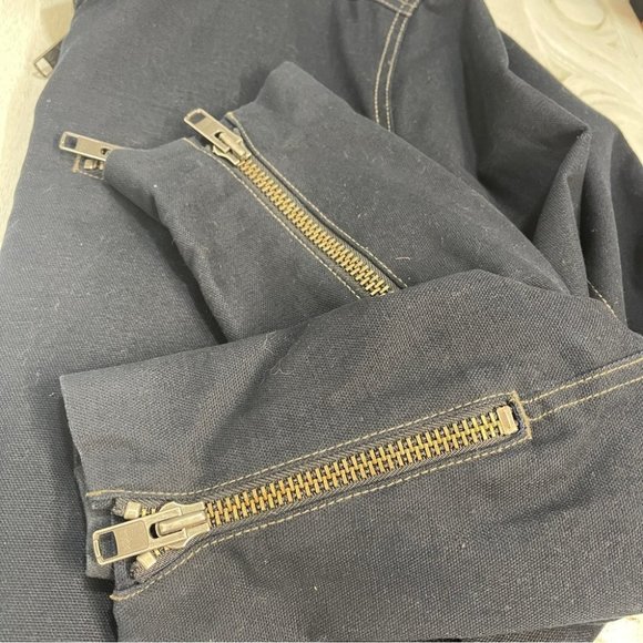 7 For All Mankind Navy Blue Insulated Jacket M Full Zip - Picture 10 of 11